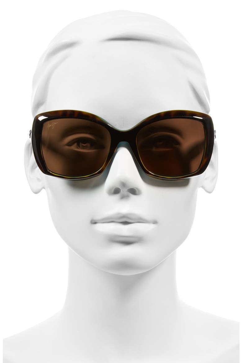 Orchid 56mm PolarizedPlus2® Square Sunglasses, Alternate, color, TORTOISE PEACOCK/ HCL BRONZE
