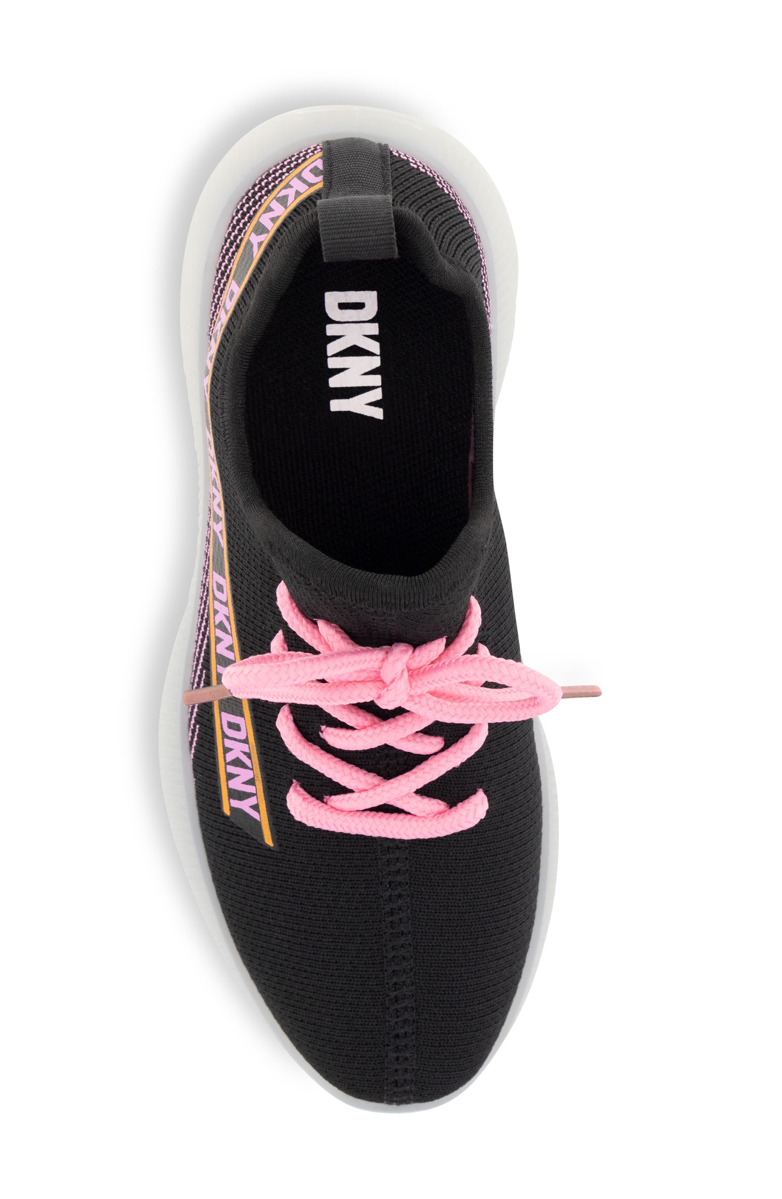 DKNY Kids' Landon Knit Sneaker, Alternate, color, Black