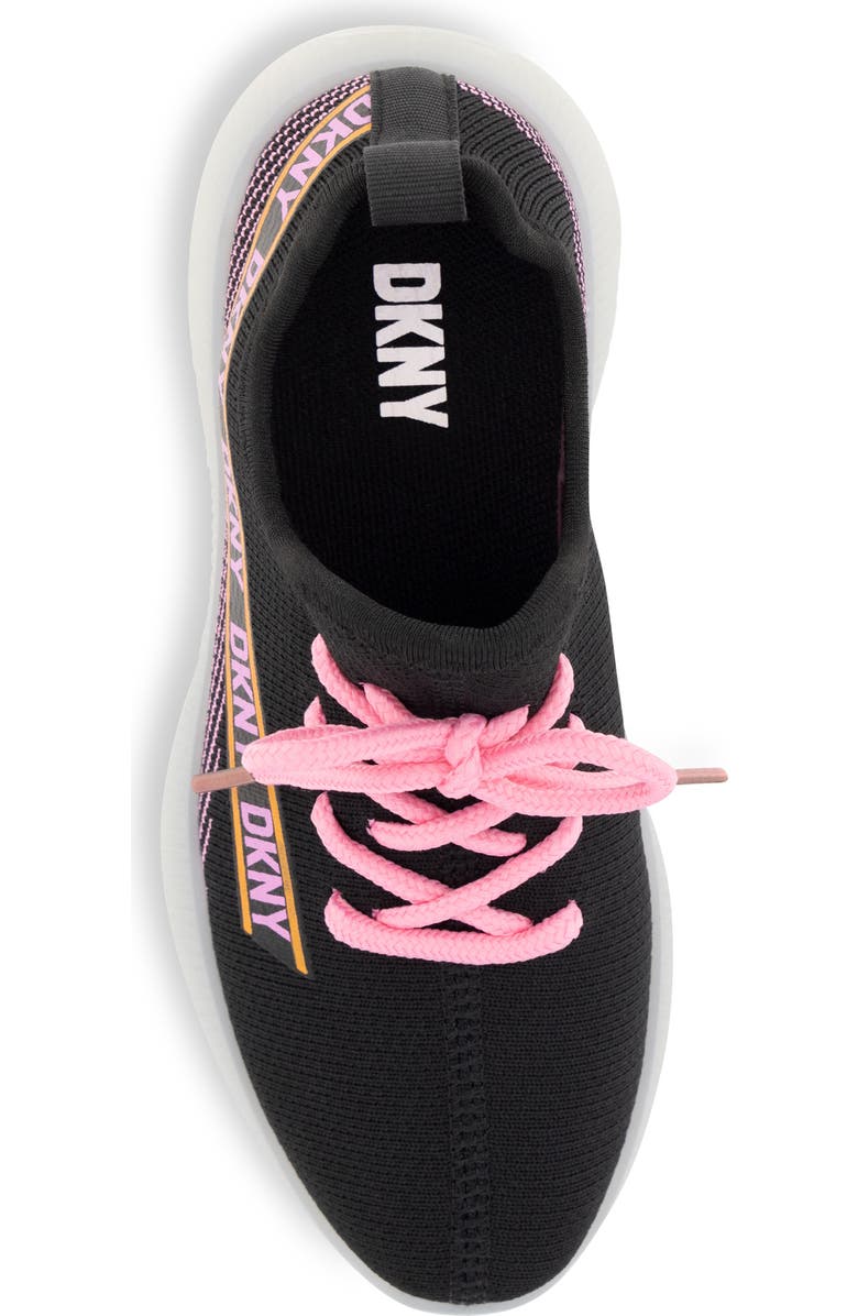 DKNY Kids' Landon Knit Sneaker, Alternate, color, Black
