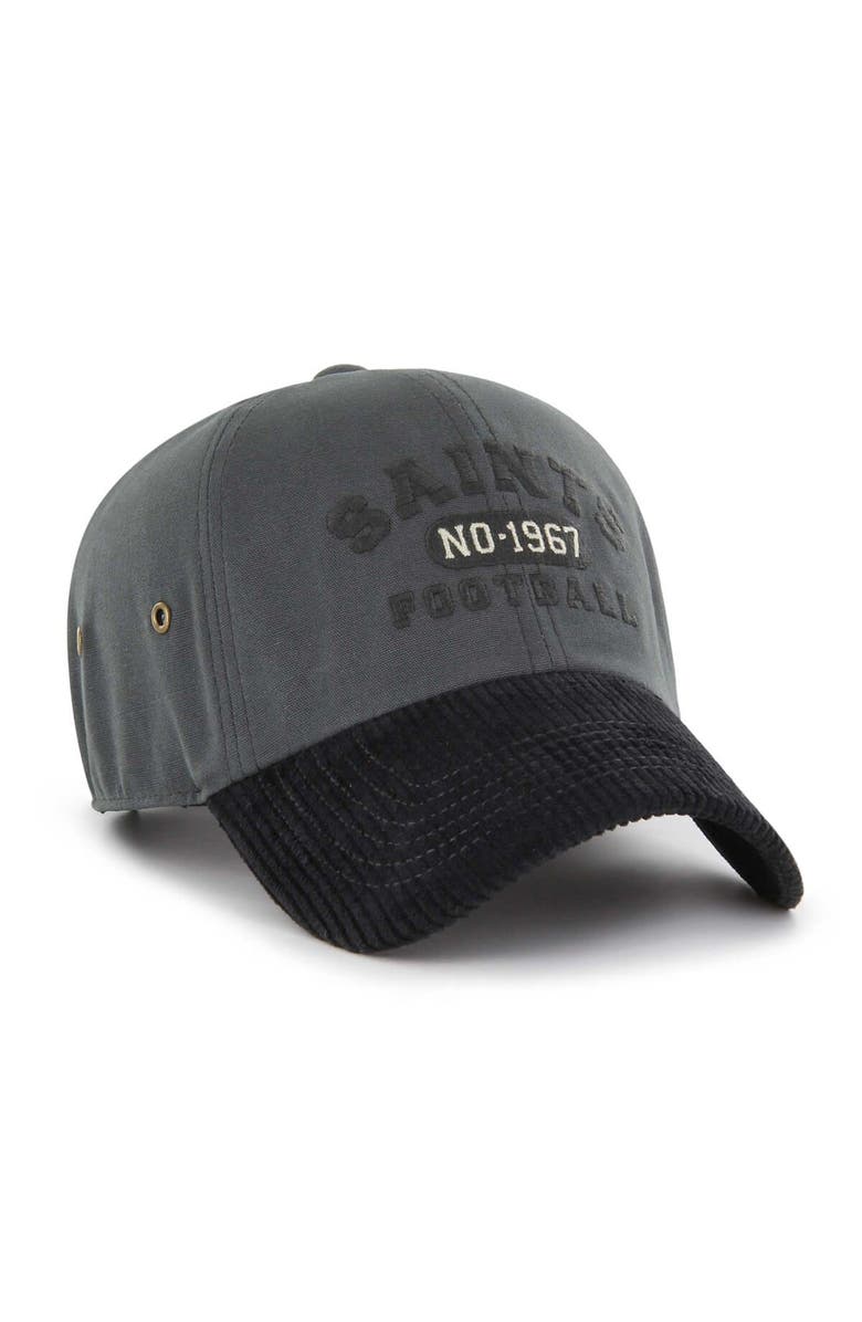 '47 Men's '47 Charcoal New Orleans Saints Ridgeway Clean Up Adjustable Hat, Alternate, color, Charcoal