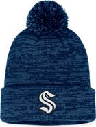 FANATICS Men's Fanatics Branded Deep Sea Blue Seattle Kraken Fundamental Cuffed Knit Hat with Pom