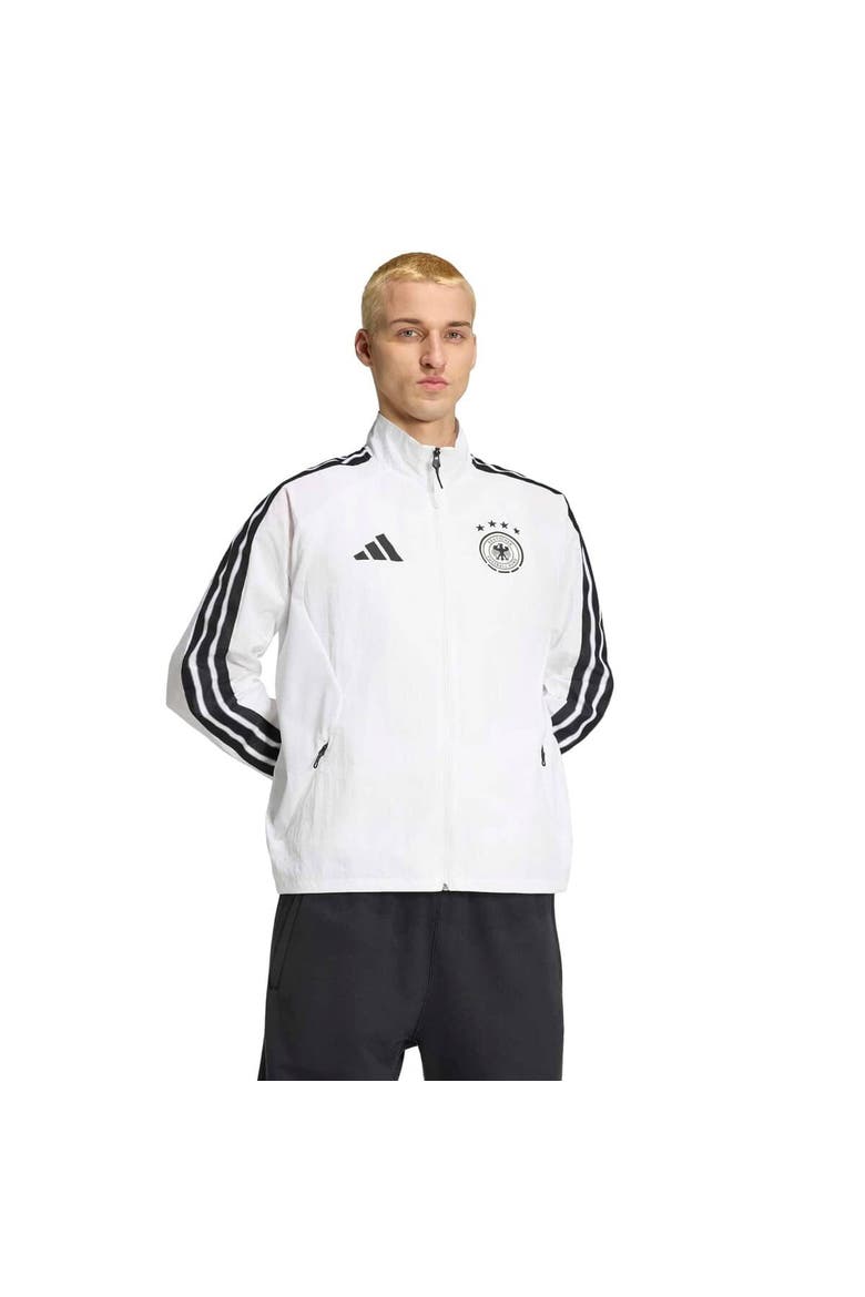 Men's adidas White Germany National Team 2026 Home Full-Zip Game Day Anthem Jacket, Main, color, White