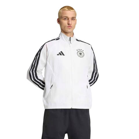 Men's adidas White Germany National Team 2026 Home Full-Zip Game Day Anthem Jacket