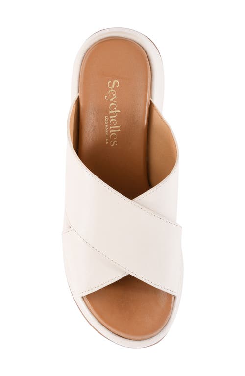 Seychelles Key Largo Wedge Slide Sandal In Off White