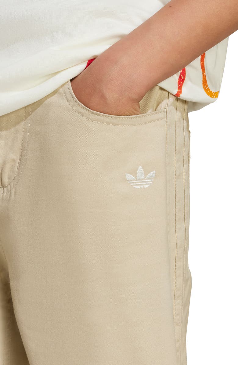 adidas Kids' Cotton Twill Pants, Alternate, color, Stone Khaki