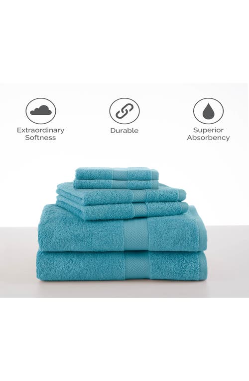 Martex Ringspun 6-piece Bath Towel Set In Island Blue