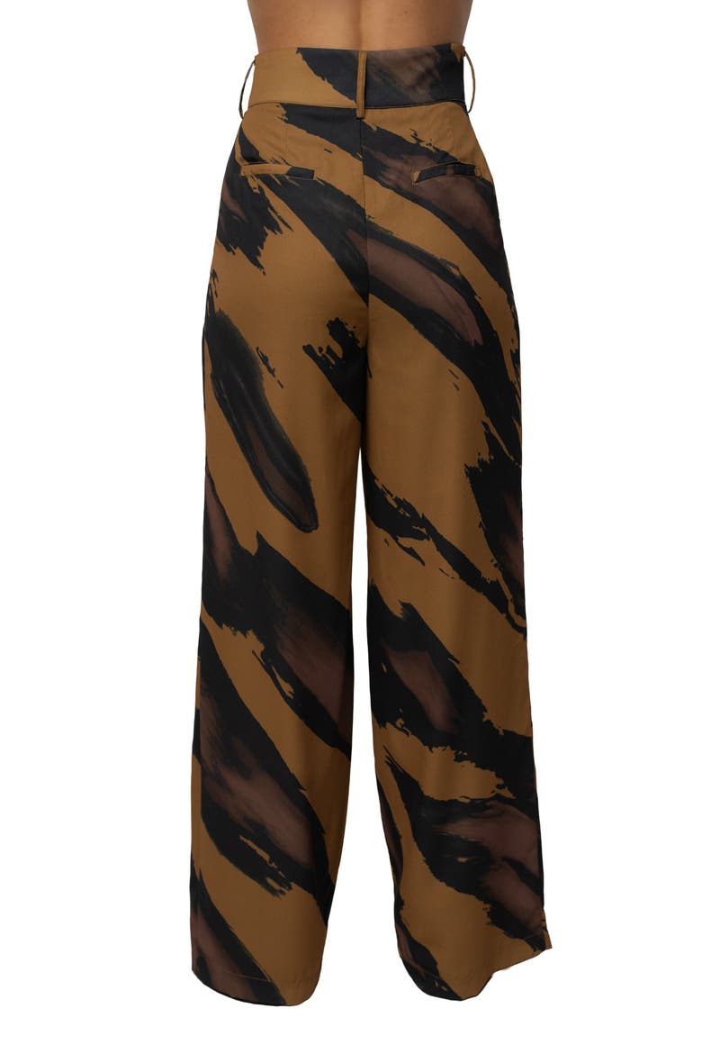 Soft Pleated Trouser, Alternate, color, Gold Dusk