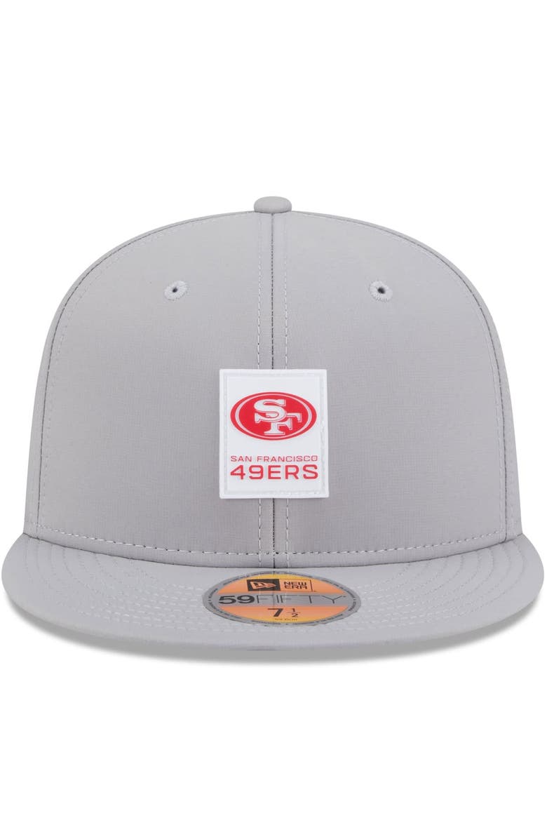 New Era Men's New Era Gray San Francisco 49ers 2025 Sideline 59FIFTY Fitted Hat, Alternate, color, Gray