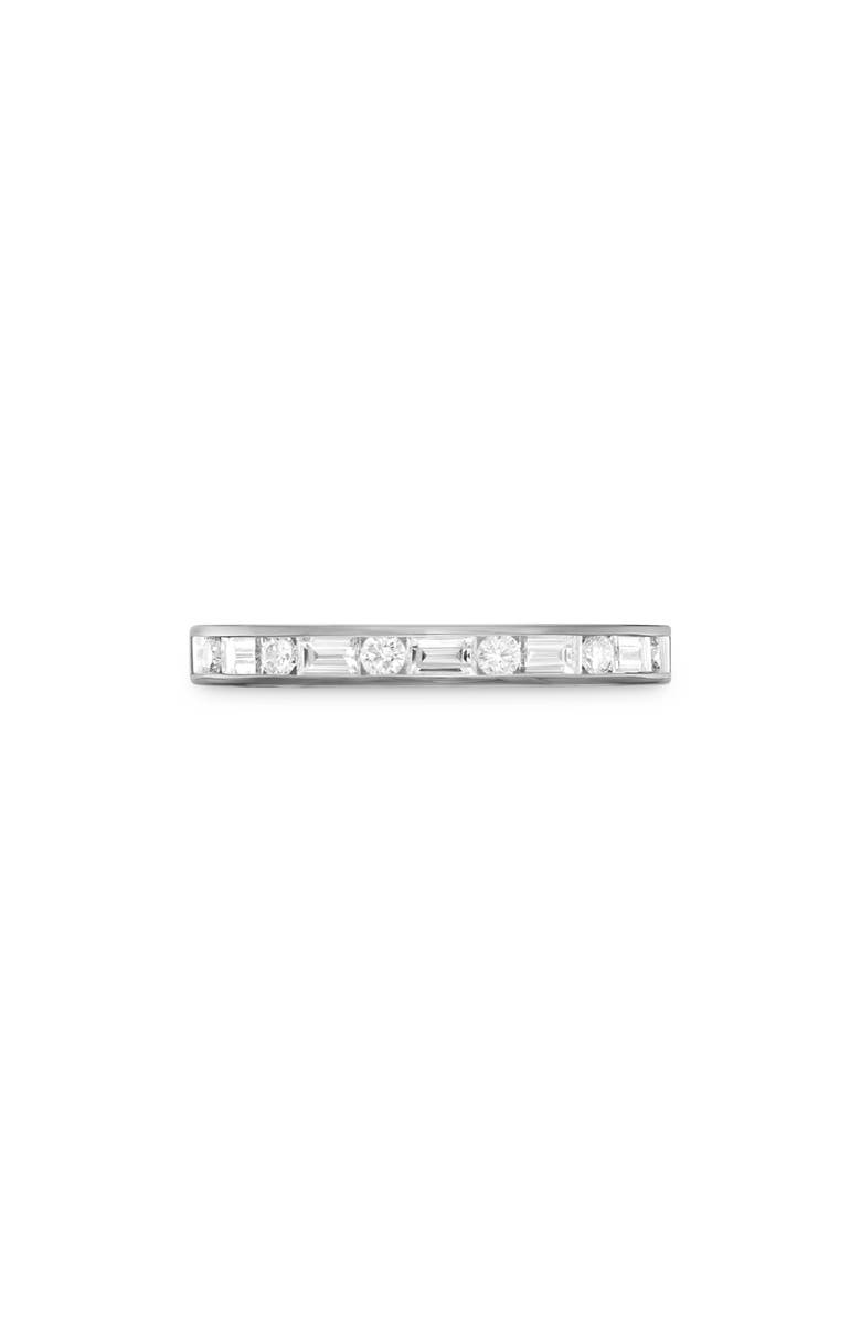 David Yurman DY Eden Partway Alternating Diamond Band Ring in Platinum with Diamonds, 2.8mm, Alternate, color,
