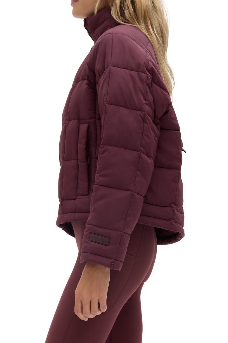Nellie Packable Puffer Jacket, Alternate, color, GLAZED CHERRY