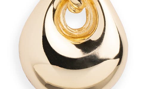 Argento Vivo Mini Puffy Teardrop Pendant Necklace In Gold