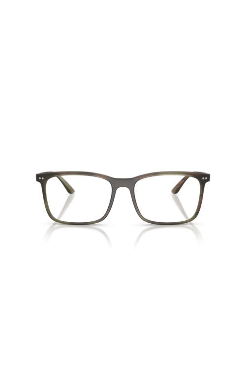 Giorgio Armani 56mm Square Optical Glasses In Black
