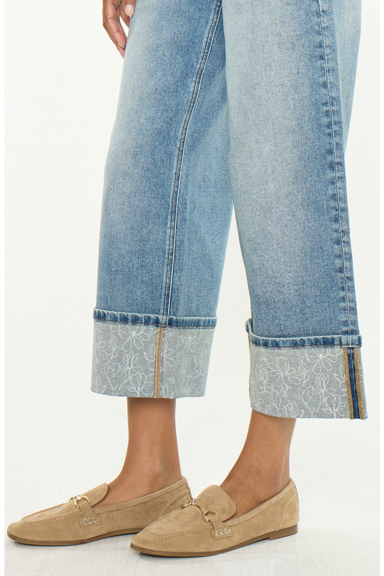 Anley Mid Rise Crop Wide Jeans, Alternate, color, Medium Wash