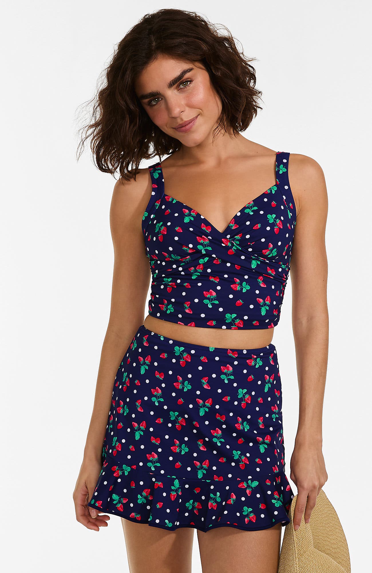 Navy/Berry Dot