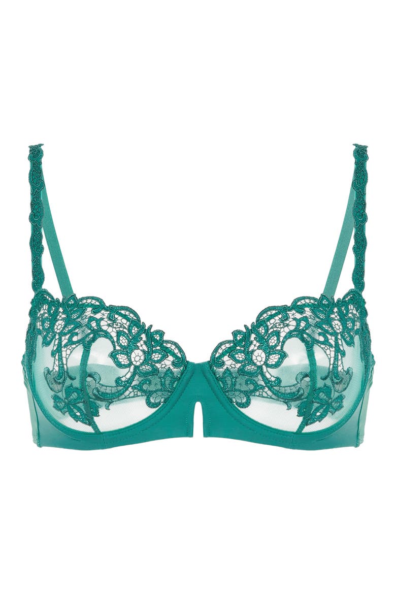 Saga Underwire Demi Bra, Alternate, color, GARDEN GREEN