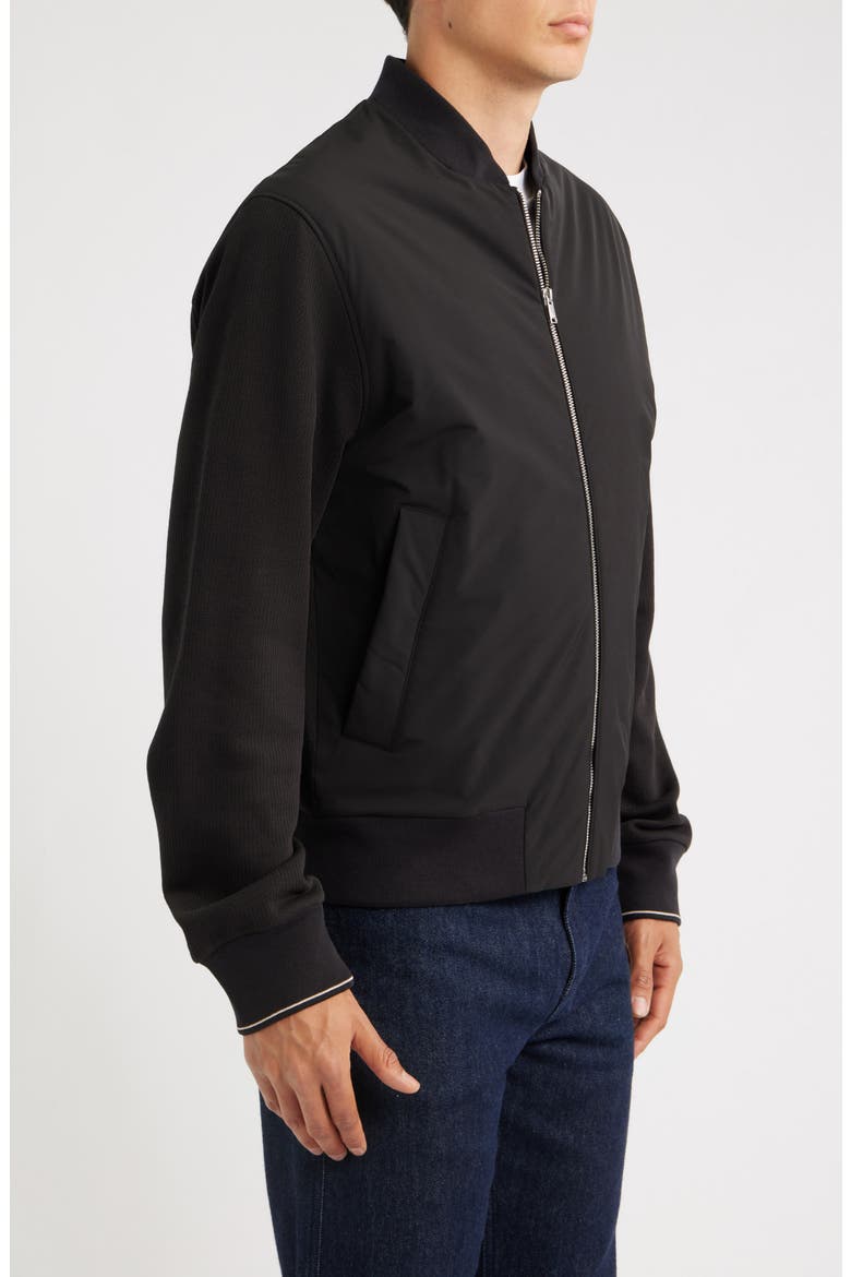 Hybrid Bomber Jacket, Alternate, color, BLACK