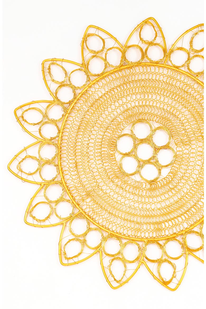 Gilded Radiance Metal Placemat, Alternate, color, GOLD