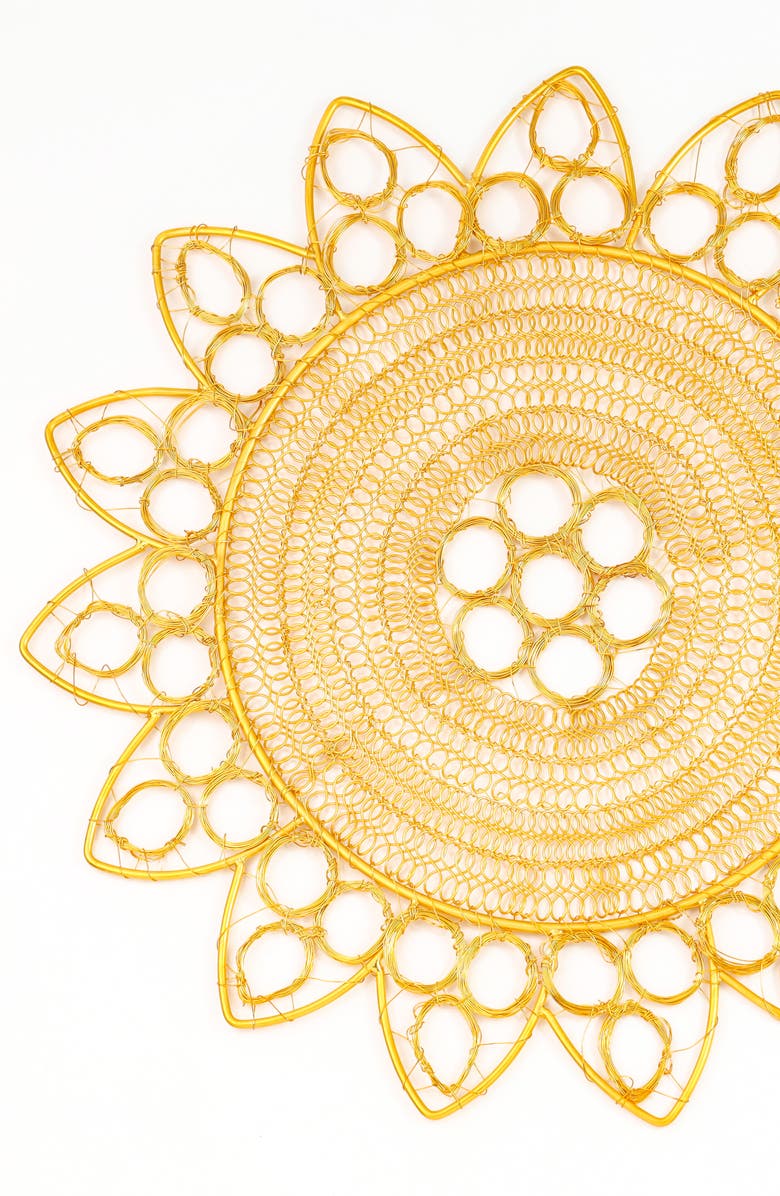 Tiramisu Gilded Radiance Metal Placemat, Alternate, color, Gold