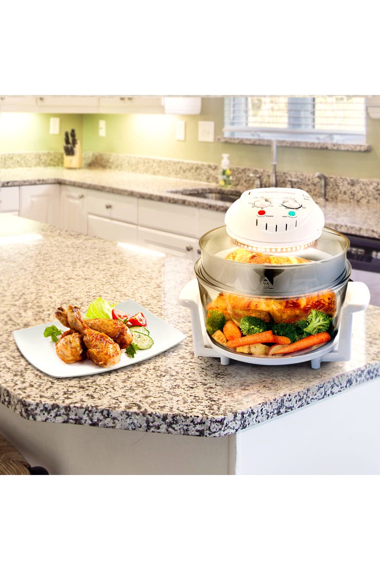 Multipurpose Countertop 14.25 Inch Halogen Oven Air Fryer/Rotisserie/Roaster in White, Alternate, color, White