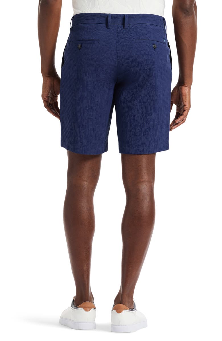 Robert Graham Piers Woven Seersucker Shorts, Alternate, color, Navy