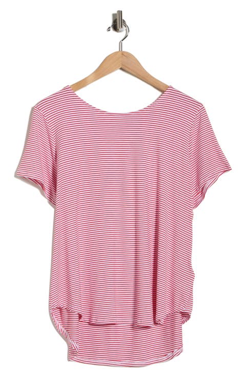 Stripe High-Low T-Shirt (Plus)