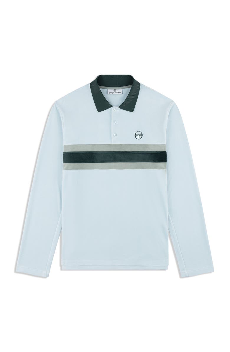 Sergio Tacchini Banda Velour Polo, Alternate, color, Baby Blue