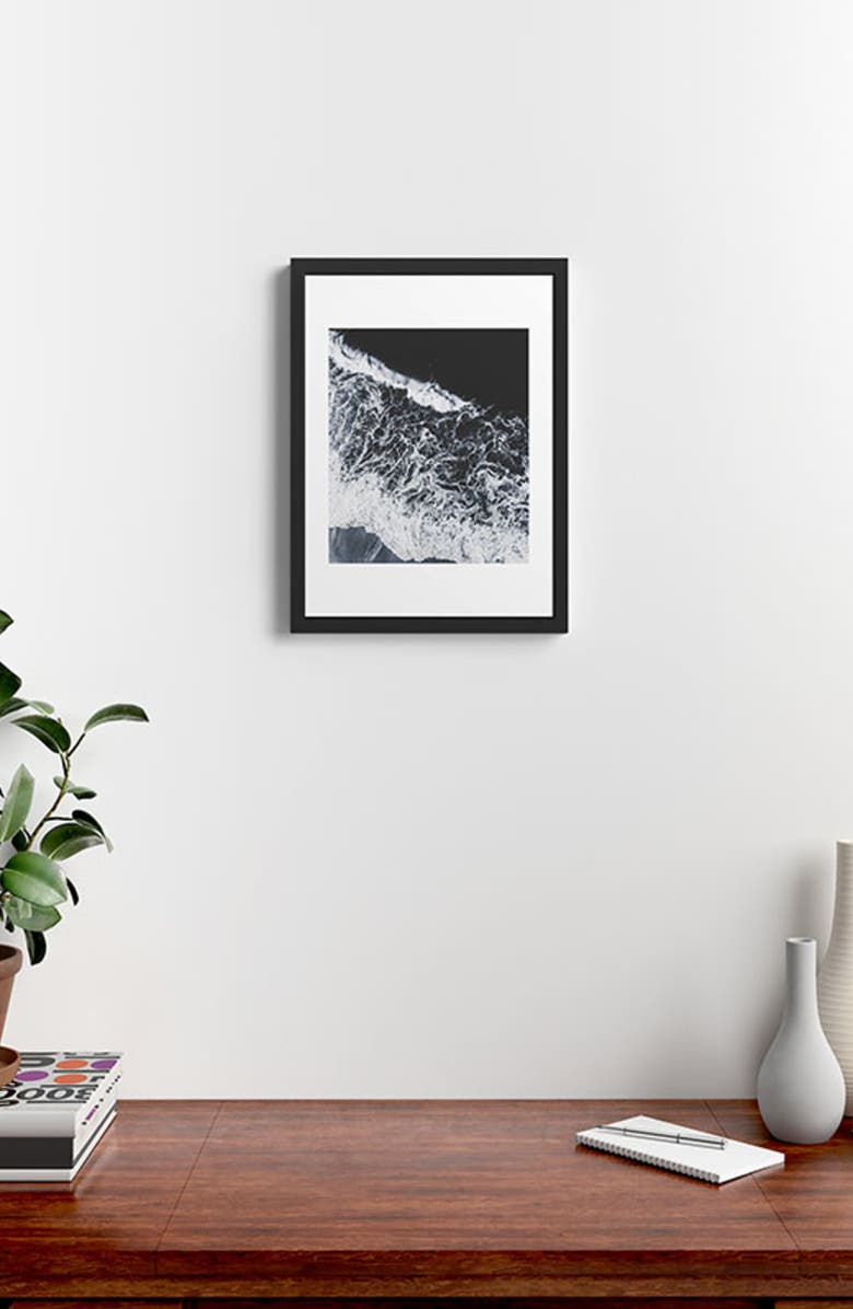 Deny Designs Sea Lace Framed Wall Art, Alternate, color, Black