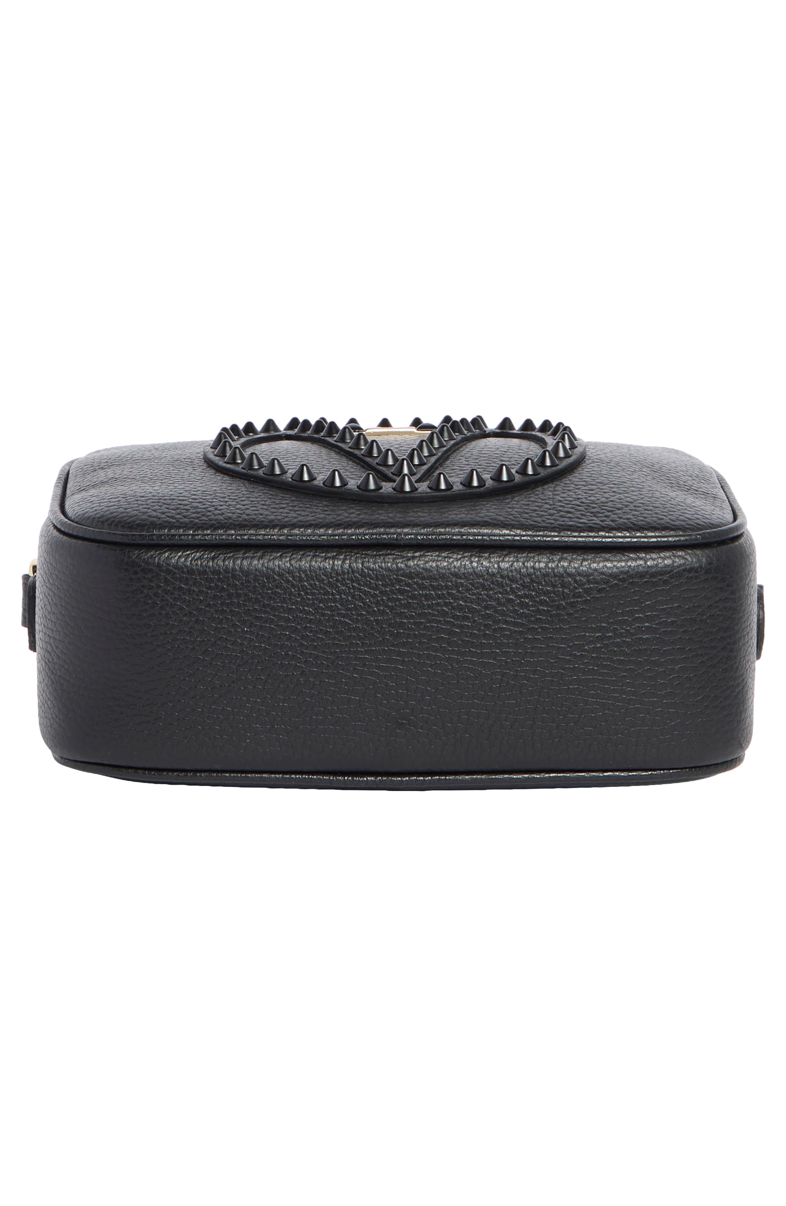 VALENTINO BY MARIO VALENTINO Mia Rock Stud Leather Crossbody Bag, Alternate, color, Black