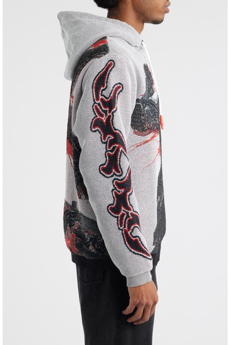 Dead Soldier Graphic Hoodie, Alternate, color, GRAY