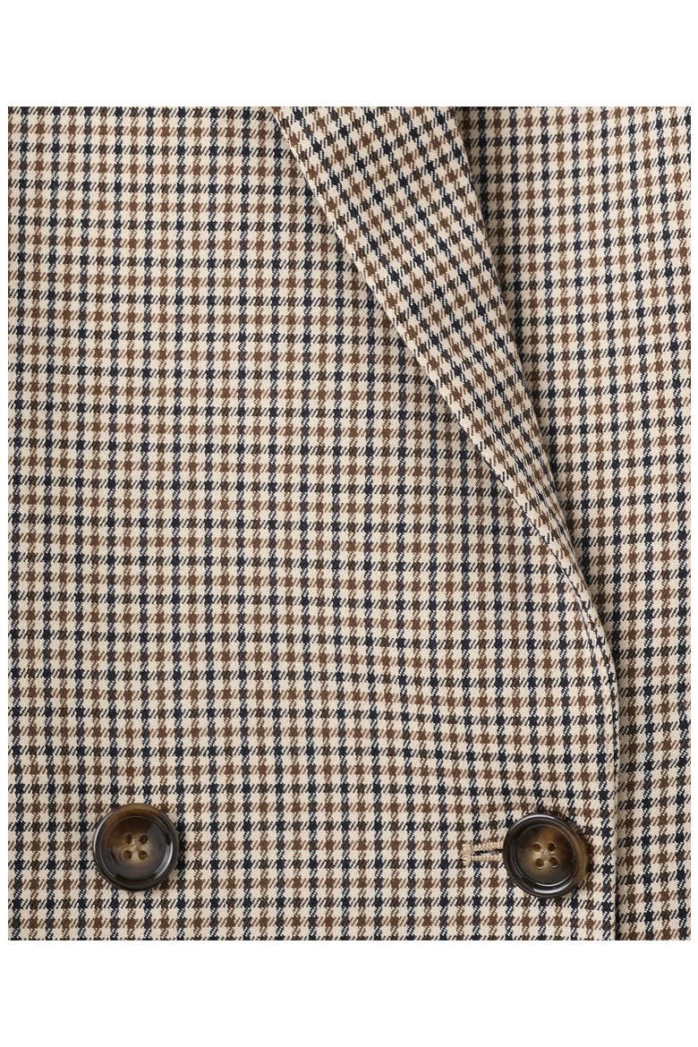 Charlott Micro Houndstooth Check Blazer, Alternate, color, BROWN