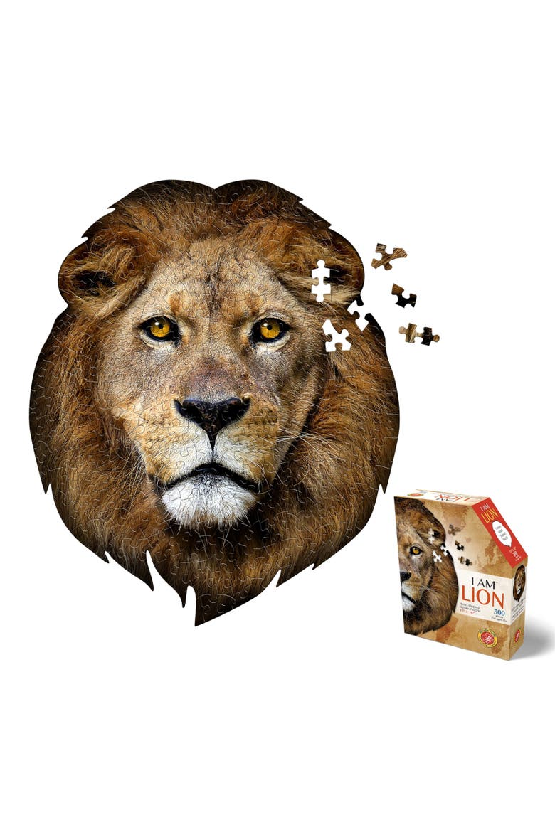 I Am Lion 300 Pieces Animal Shaped Jigsaw Puzzle, Alternate, color, Multicolored