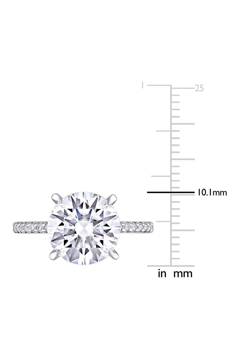 14K White Gold Created Moissanite Engagement Ring, Alternate, color, WHITE GOLD