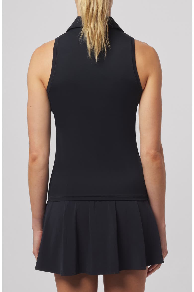 Lucie Sleeveless Golf Polo, Alternate, color, BLACK