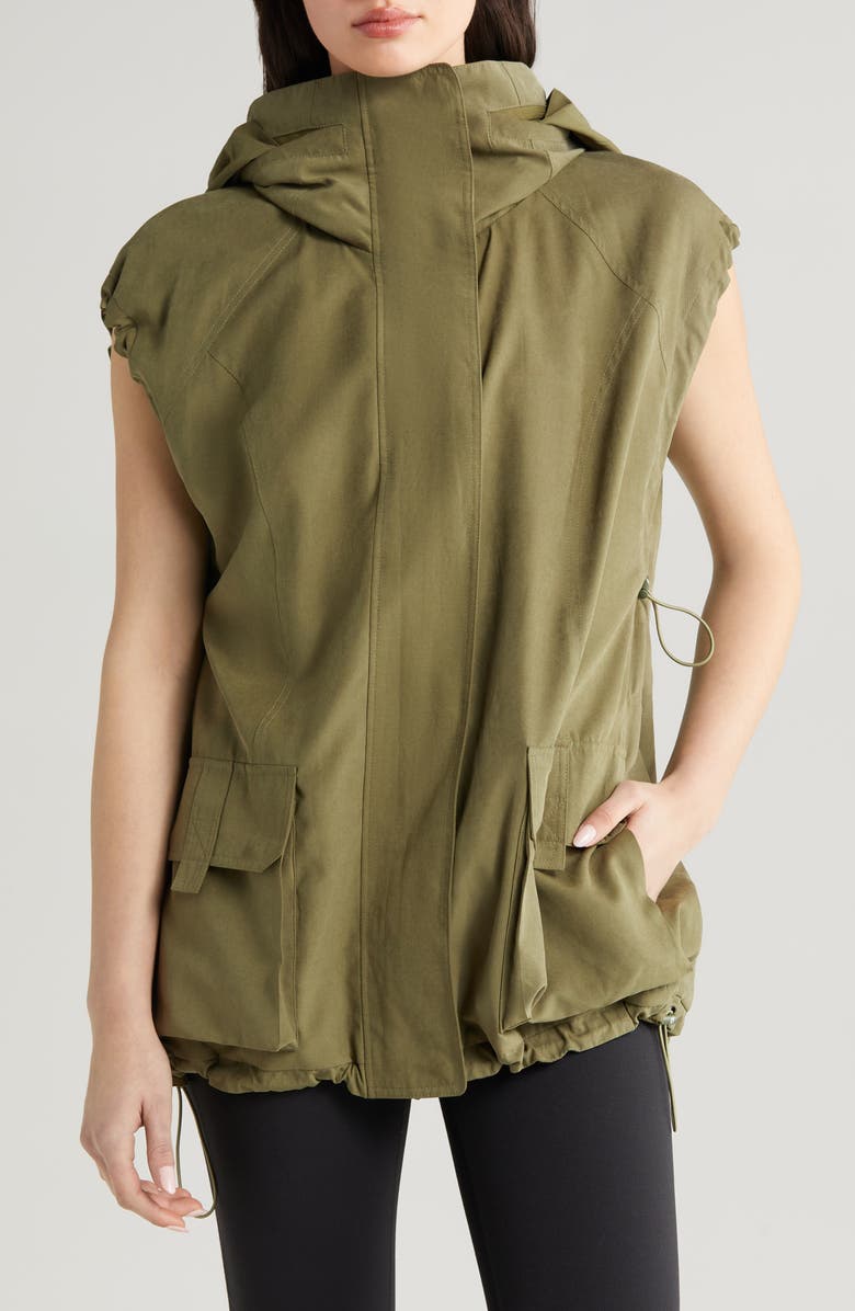 Blanc Noir Svetlana Oversize Vest, Alternate, color, Burnt Olive