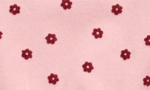 Nicole Miller Ruffle Fleece Sweatshirt & Velour Flare Leggings Set In Pink