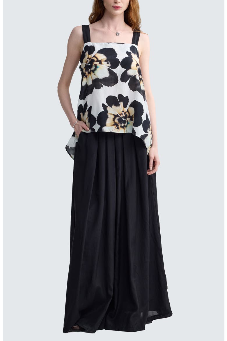 Auralie Wide-Leg Fluid Pants, Alternate, color, Black