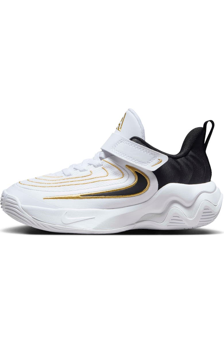 Nike Kids' Giannis Immortality 4 Basketball Shoe, Alternate, color, 100 White/Metallic Gold/Black