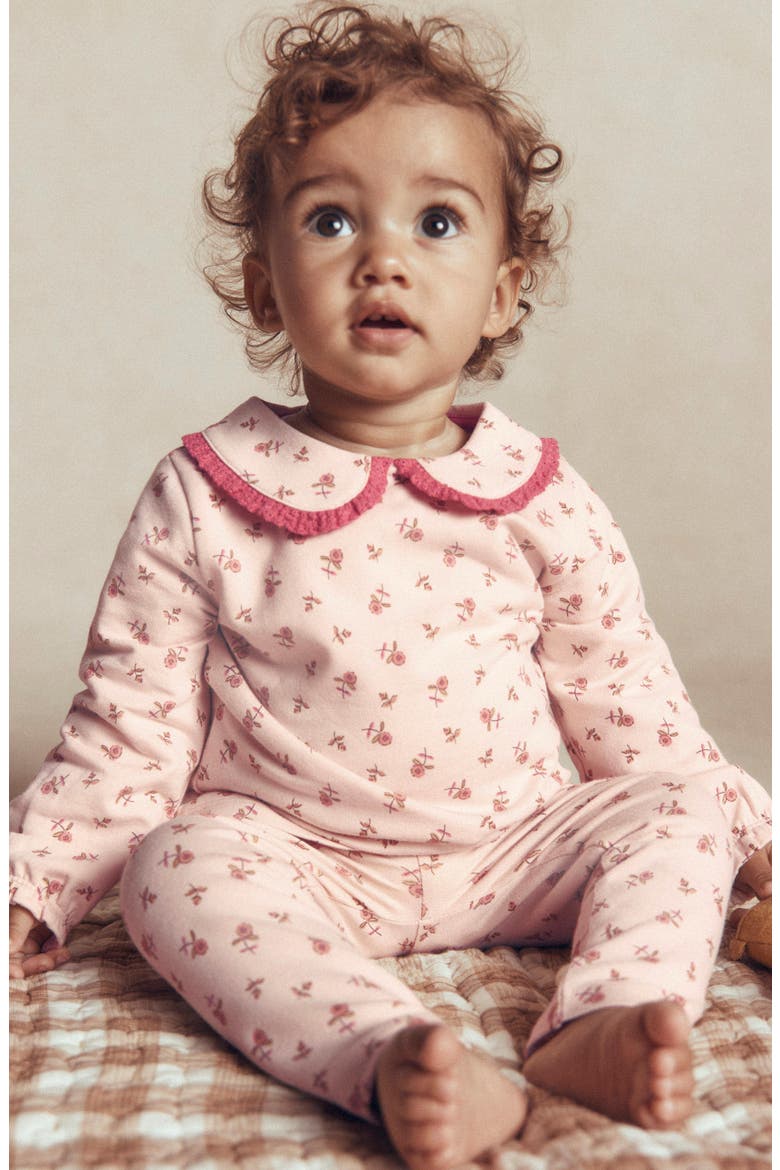 Kids' Pretty Collar Sweatshirt and Leggings Set, Alternate, color, BOTANIC PINK DITSY FLORAL