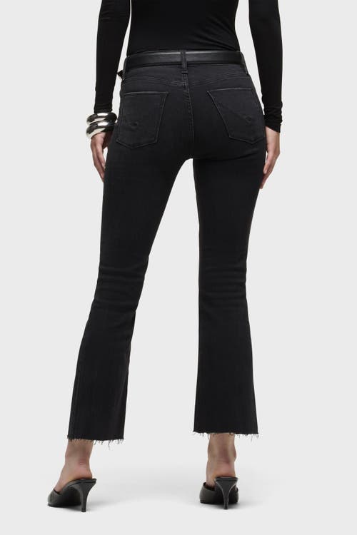 Hudson Jeans Barbara High-rise Bootcut Crop In Black