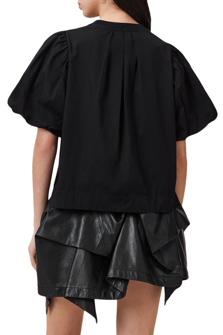 Jess Puff Sleeve T-Shirt, Alternate, color, BLACK