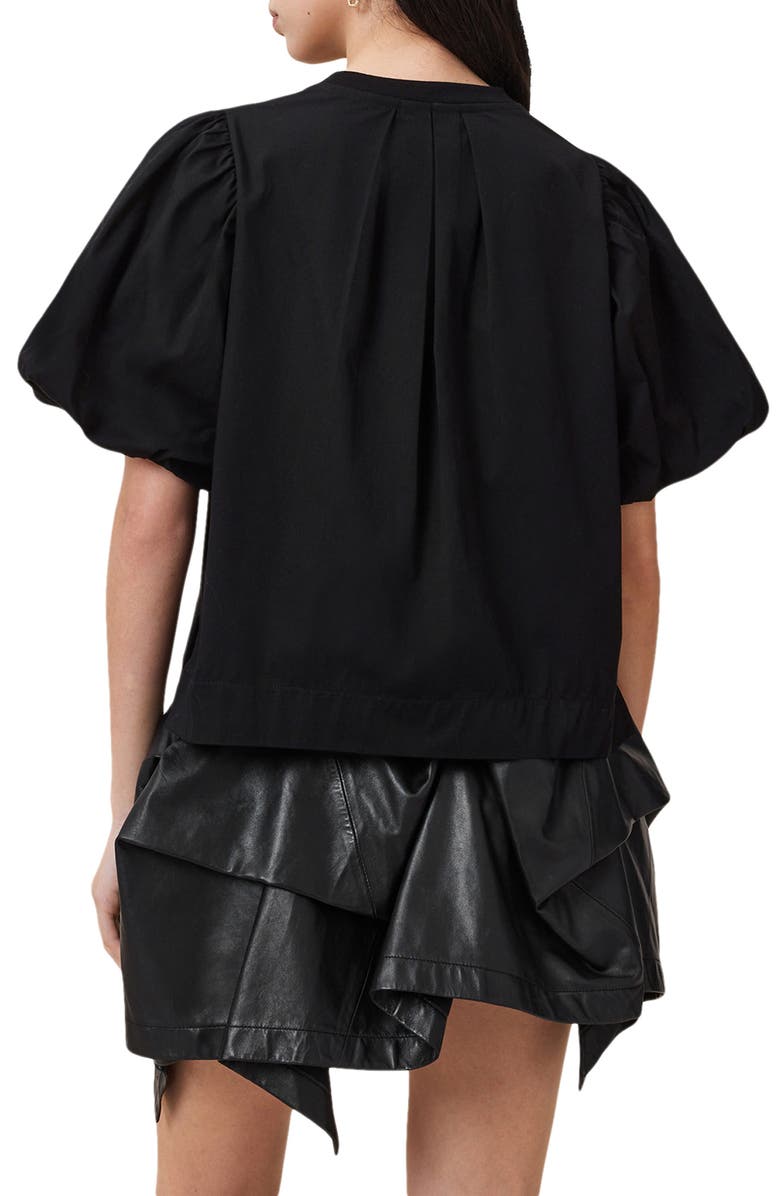 AllSaints Jess Puff Sleeve T-Shirt, Alternate, color, Black
