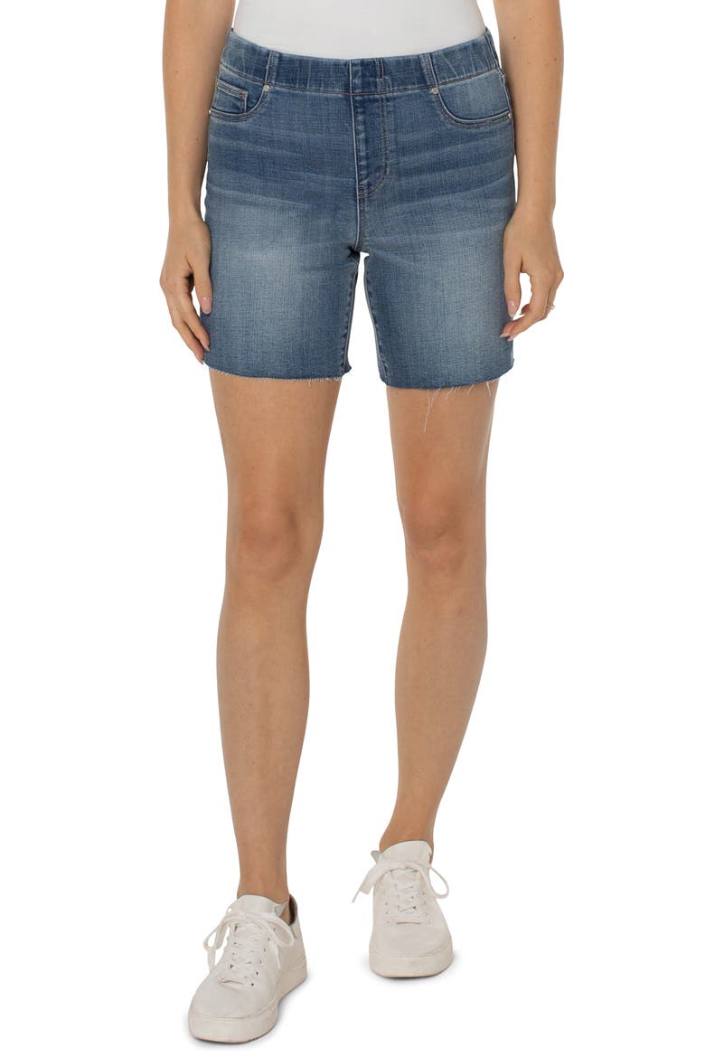 Chloe Pull-On Cutoff Bermuda Shorts, Main, color, MULLEN