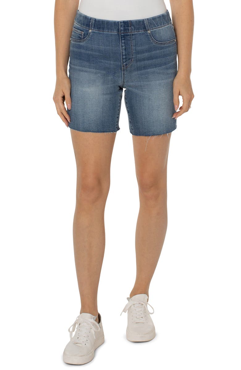 Liverpool Los Angeles Chloe Pull-On Cutoff Bermuda Shorts, Main, color, 