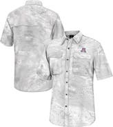 COLOSSEUM Men's Colosseum  White Arizona Wildcats Realtree Aspect Charter Full-Button Fishing Shirt