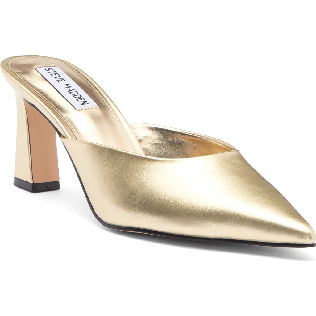 Steve Madden Emmie Pointed Toe Mule In Gold