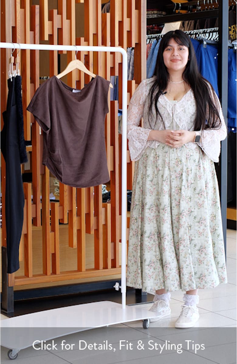 Vaila Faux Suede One-Shoulder Top, sales video thumbnail