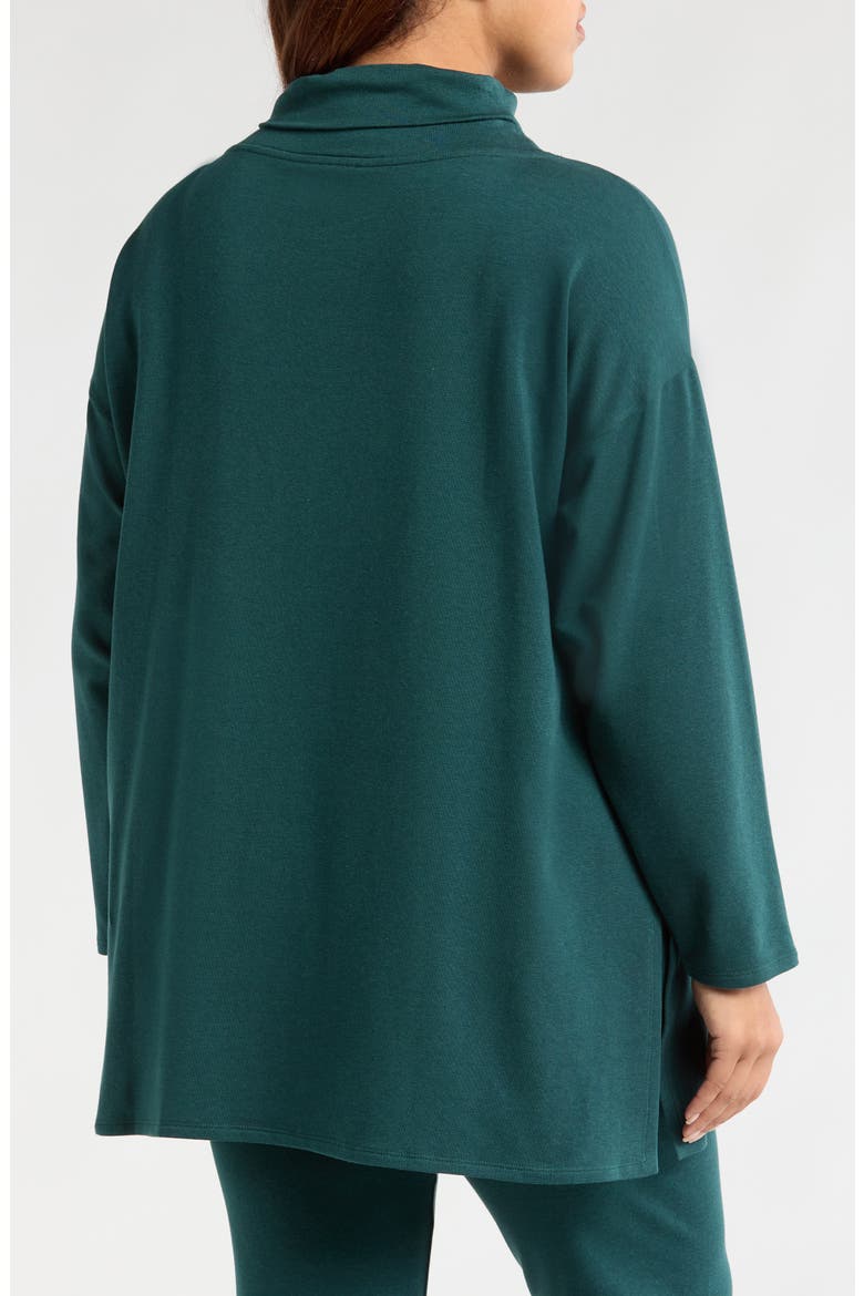 Drapey Funnel Neck Terry Tunic, Alternate, color, PINE