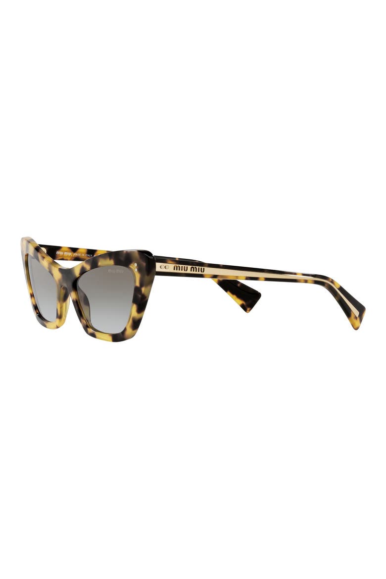 54mm Butterfly Sunglasses, Alternate, color, LIGHT HAVANA / GREY GRADIENT