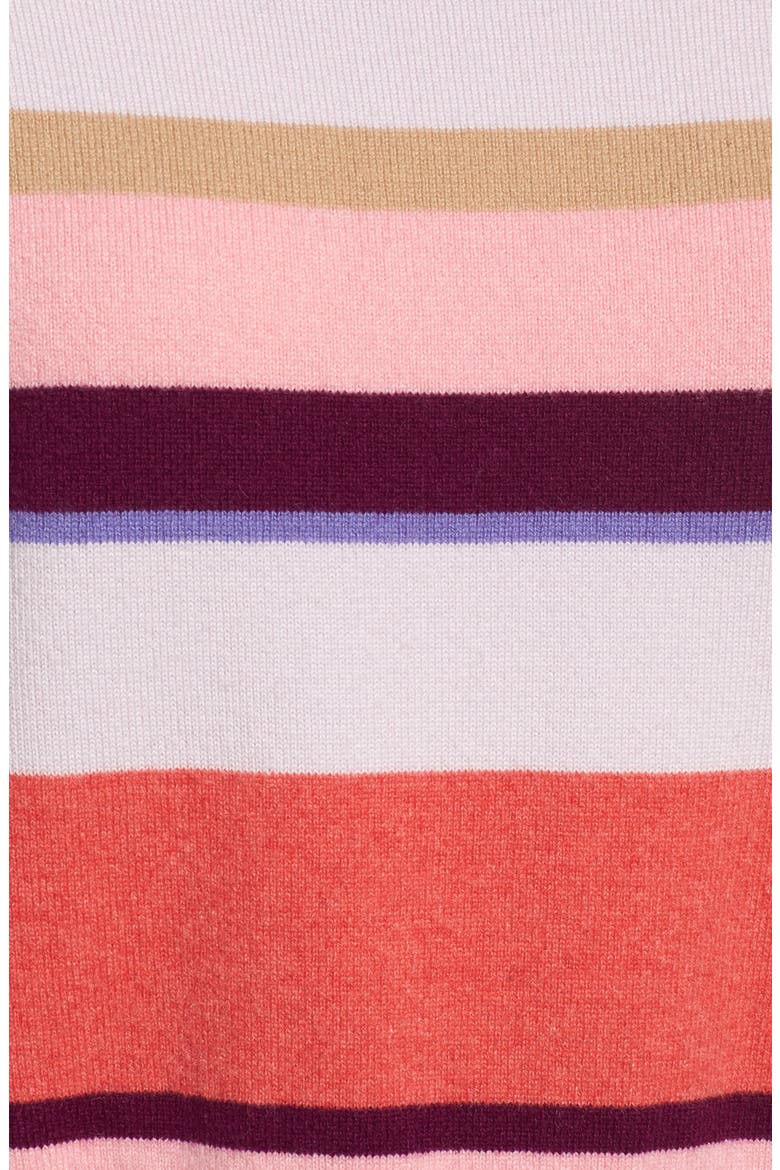 Stripe Cashmere Blend Sweater, Alternate, color, PINK PARADISE SANNA STRIPE