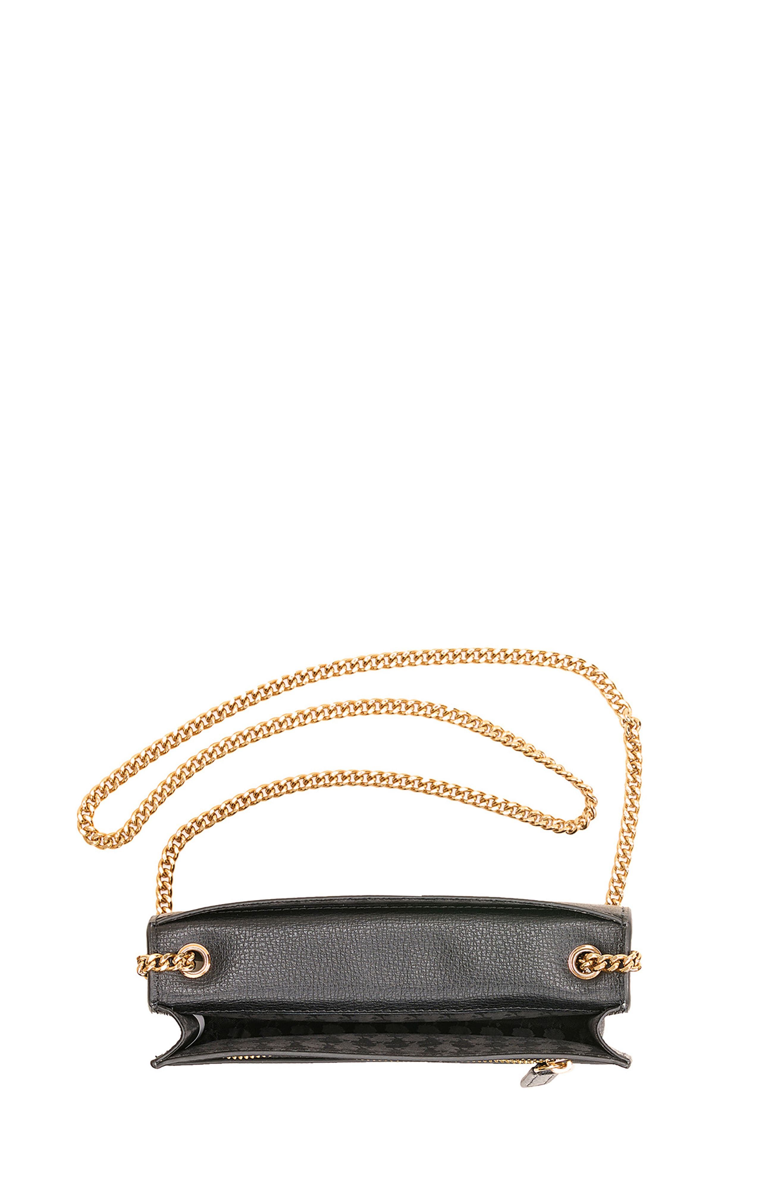 KARL LAGERFELD PARIS Kosette Shoulder Bag, Alternate, color, Black/Gold